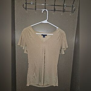 Chaps V-Neck Blouse – Women’s Size Small – Beige